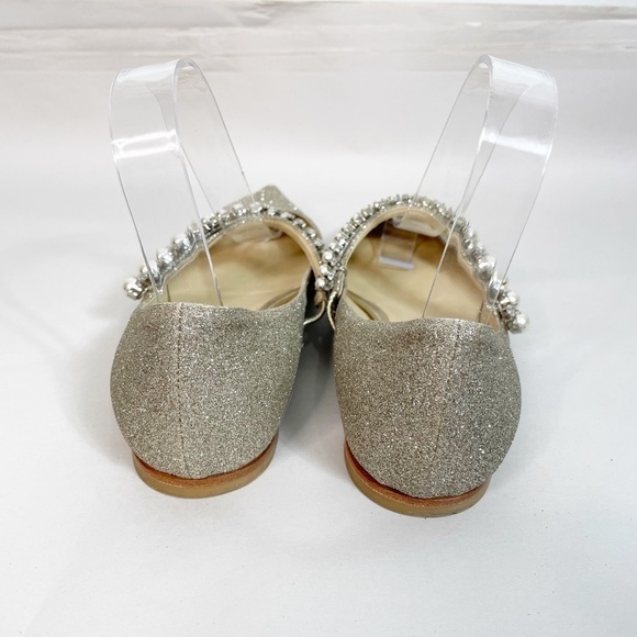 Jimmy Choo Baily Embellished Crystal Pearl Flats - Picture 7 of 8